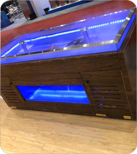 定制:海鲜/寿司柜/火锅/烤肉/自选柜（风冷/冷藏）可带喷雾