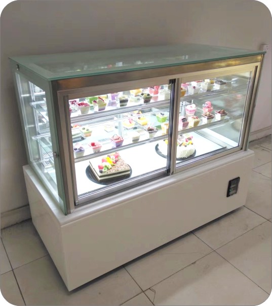 直角前开门西点展示柜