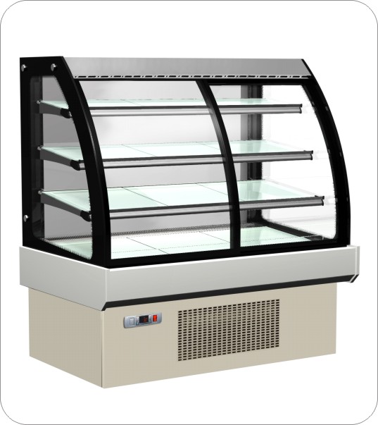 大弧形四层西点展示柜